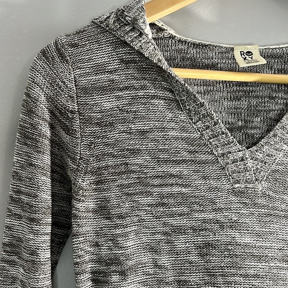 Roxy Hooded Tunic Top Marble Grey/Beige - Picture 4 of 14